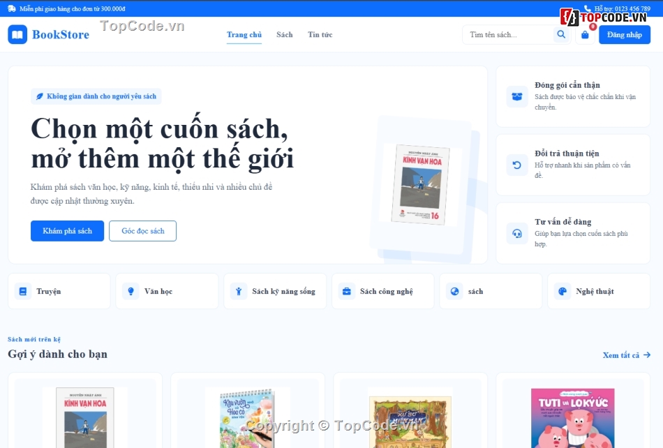 BookStore,web bán sách,website bán sách